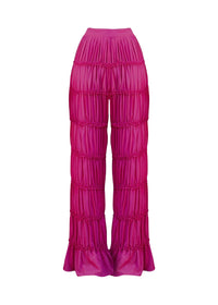 Sina ruched trousers - Magenta