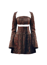 Nala halter short dress - Corda Jacquard