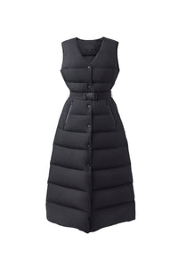 Doudoune longue Misty sans manches - Black
