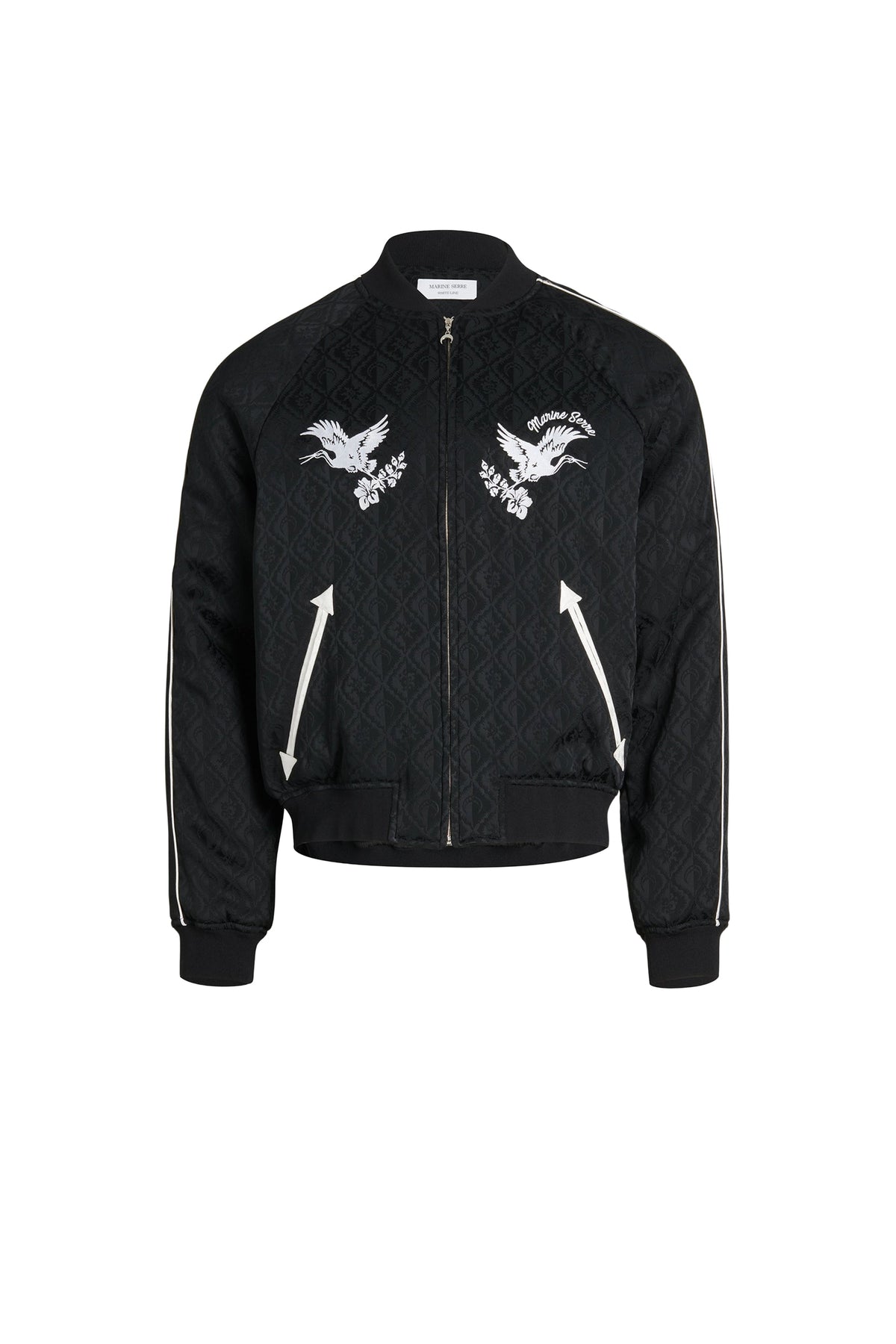 Blouson aviateur jacquard - Black
