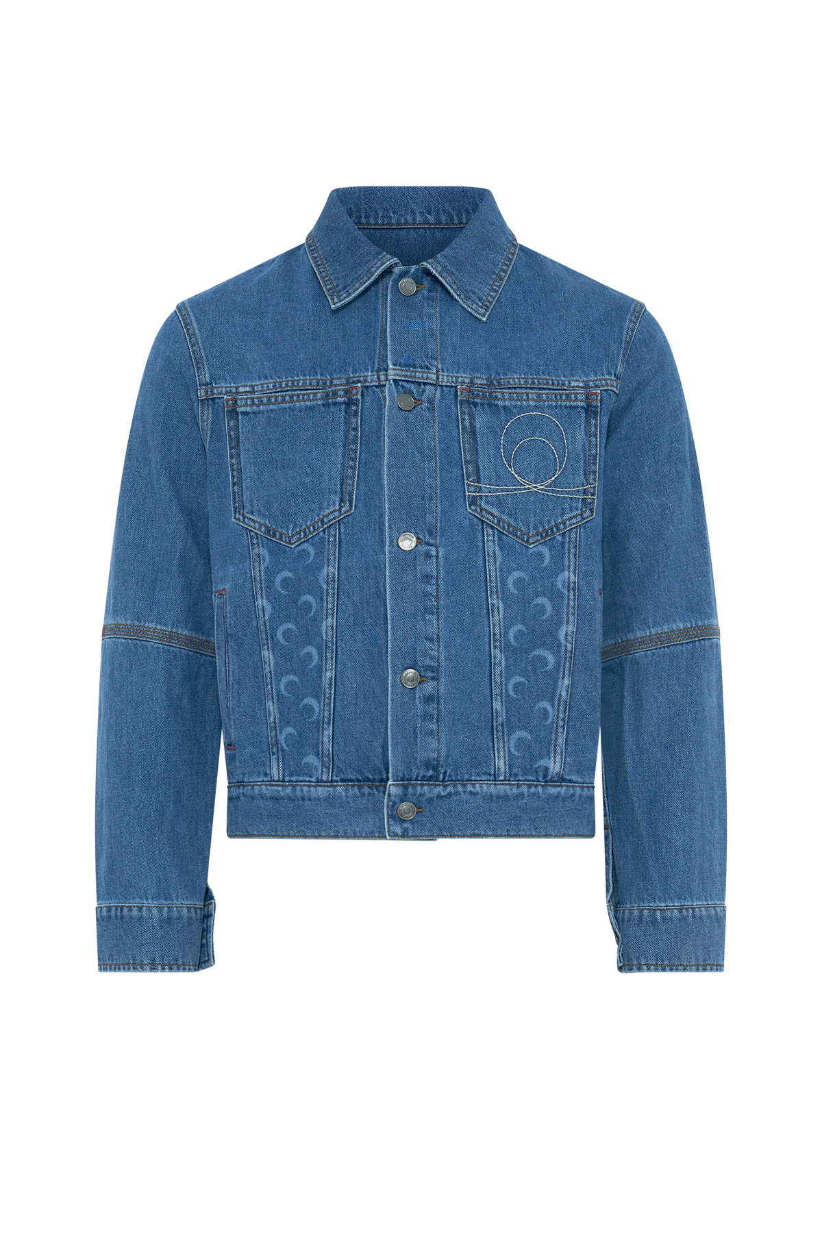 Moon Laser Denim Trucker Jacket - Bleu