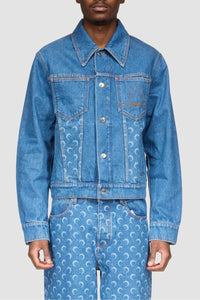 Moon Laser Blue Wash Denim Jacket - Bleu