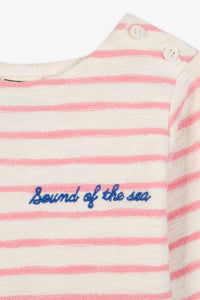 T-shirt Mario - Rayure Rose
