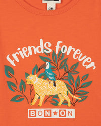 Tuba cotton T-shirt - Coral Red