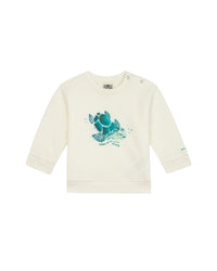 Smily bb cotton sweatshirt - Ecru