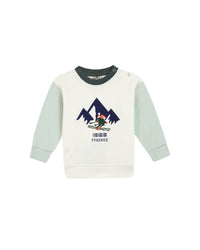 Smily cotton sweatshirt - Pale Aqua