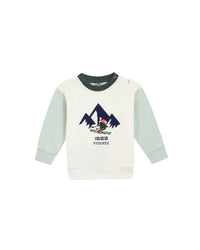 Smily Sweatshirt - Pale Aqua