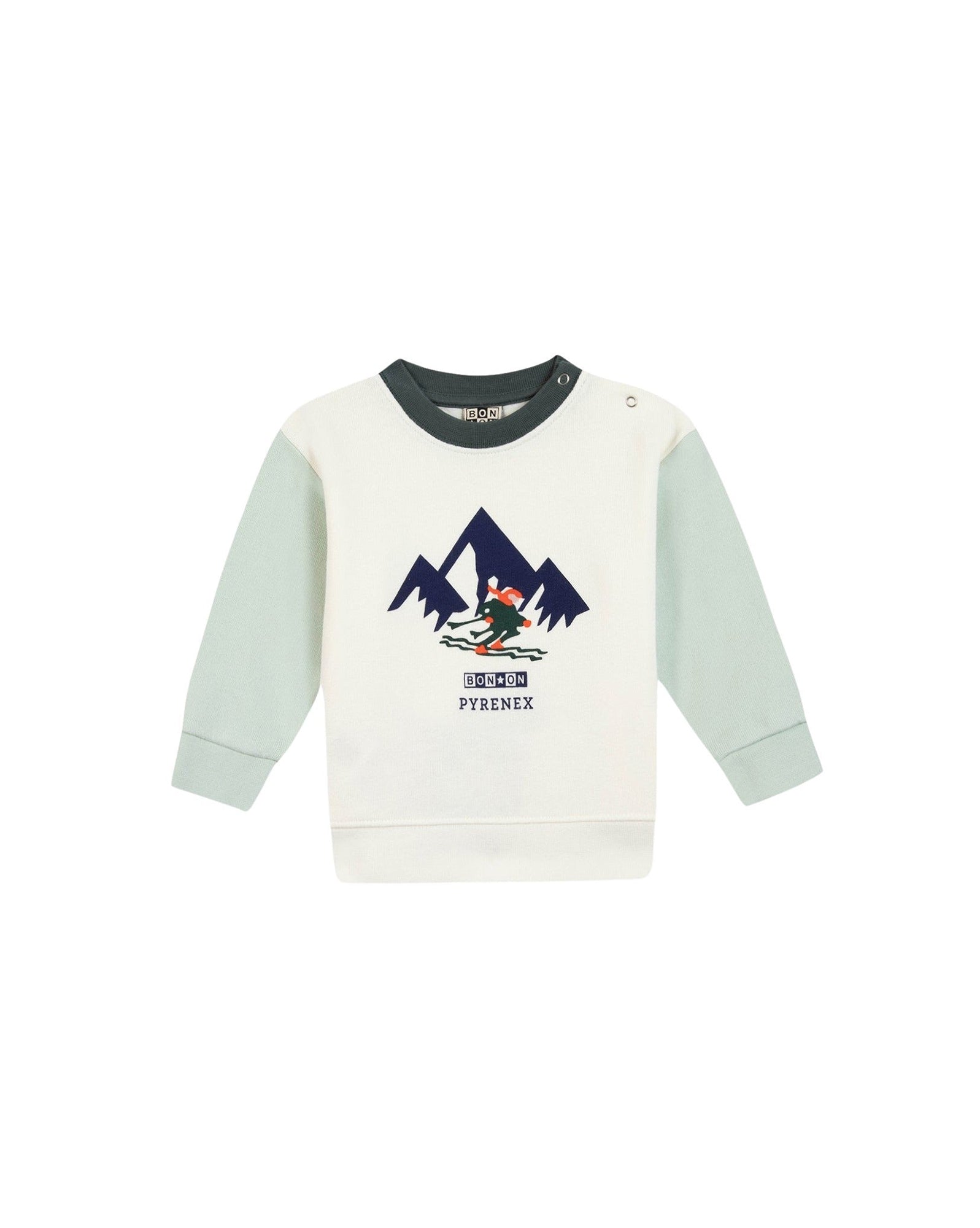 Smily Sweatshirt - Pale Aqua