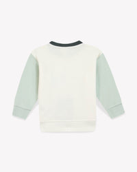 Smily cotton sweatshirt - Pale Aqua
