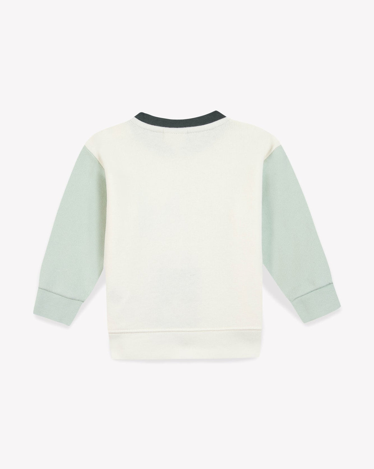 Smily cotton sweatshirt - Pale Aqua