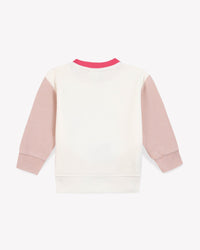 Smily cotton sweatshirt - Peach Whip