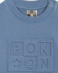 Smily bb cotton sweatshirt - Trianon Blue