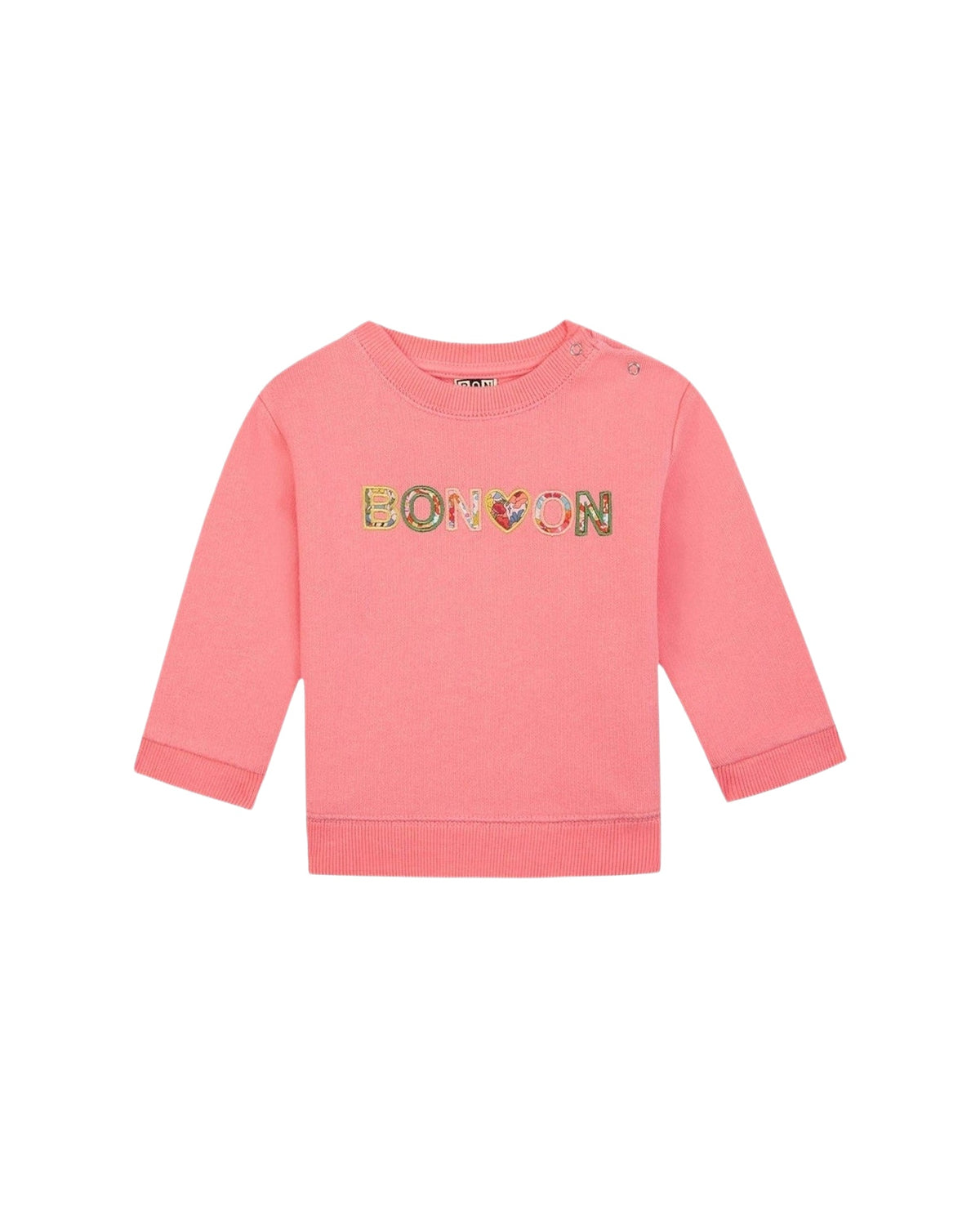 Smily bb cotton sweatshirt - Pink Loulou