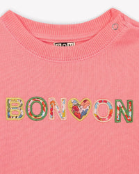 Smily bb cotton sweatshirt - Pink Loulou