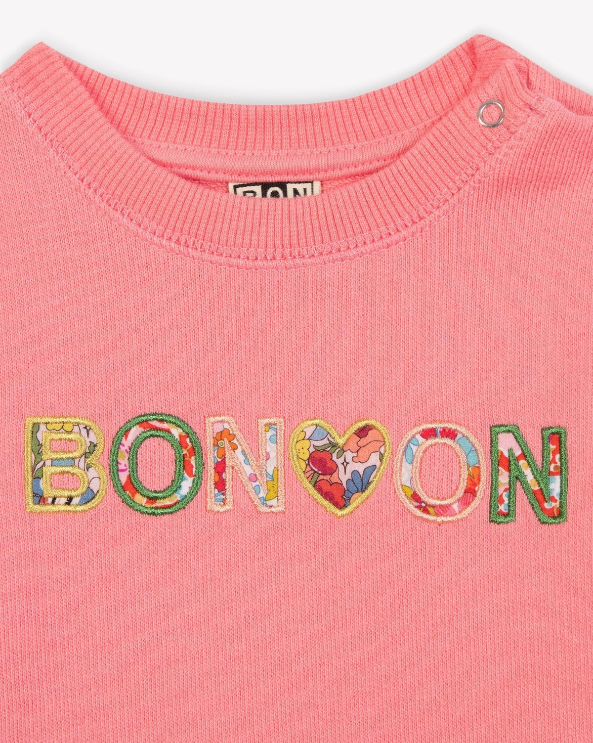Smily bb cotton sweatshirt - Pink Loulou
