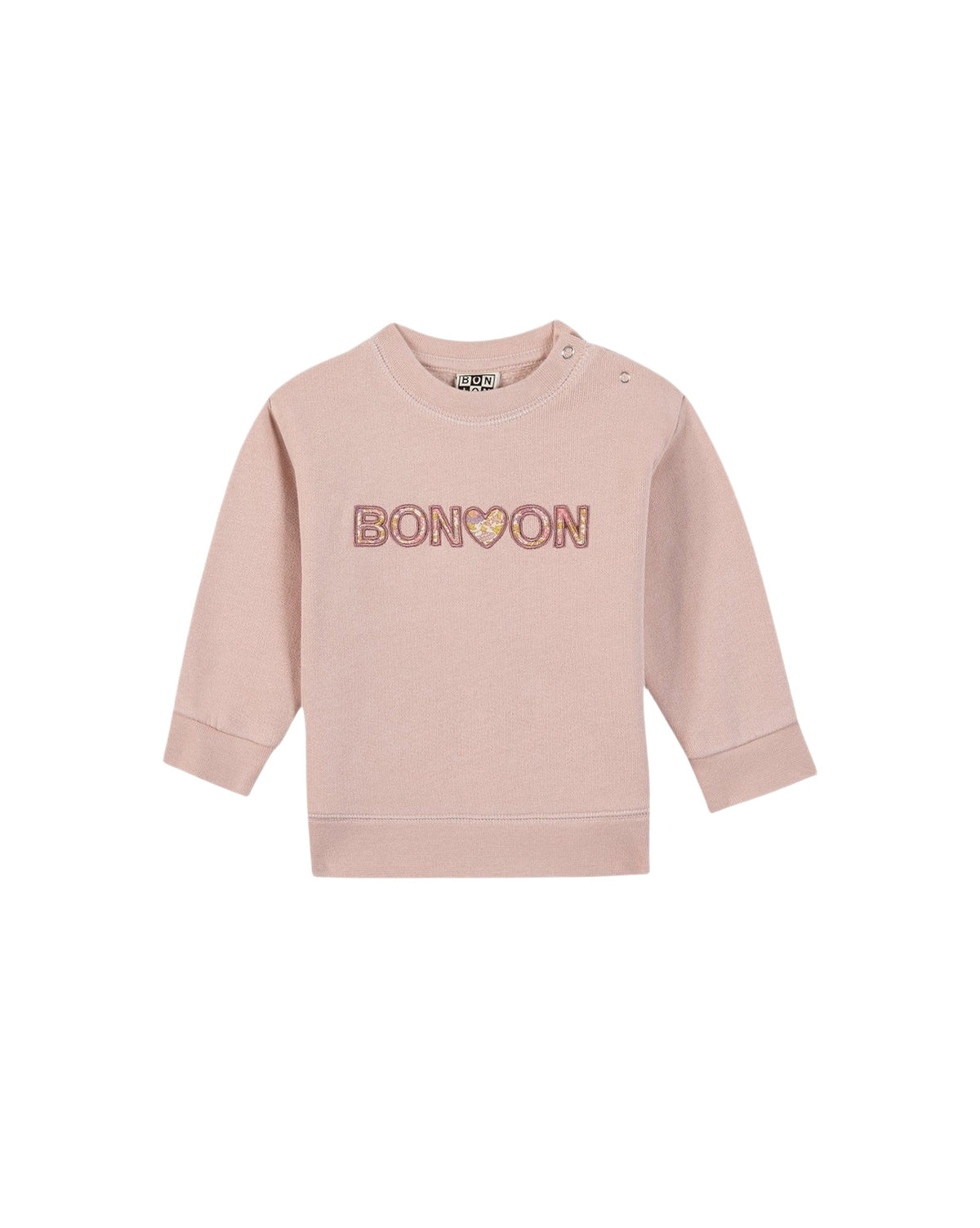 Smily cotton sweatshirt - Peach Whip2