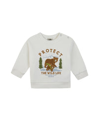Smily cotton sweatshirt - Cream Bonton 2
