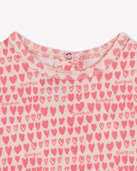 Dors-bien Cœur en coton - Imp Coeur Rose