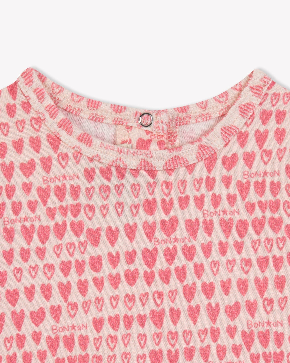 Dors-bien Cœur en coton - Imp Coeur Rose