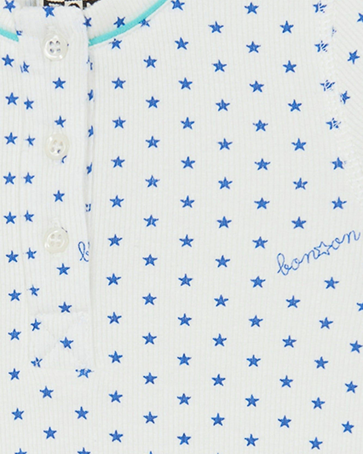 Pilou cotton sleepsuit - Semi Royal Blue
