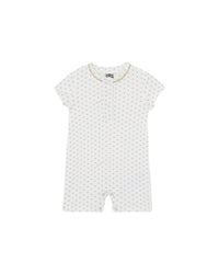 Pilou cotton sleepsuit - Semi Rose Bonton
