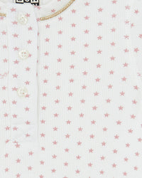 Pilou cotton sleepsuit - Semi Rose Bonton