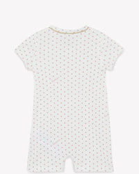 Pilou cotton sleepsuit - Semi Rose Bonton