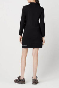 Robe polo courte boutonnée - Black