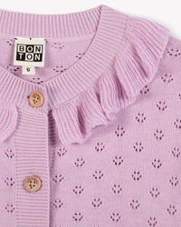 Corole cotton cardigan - Pompadour Lilac