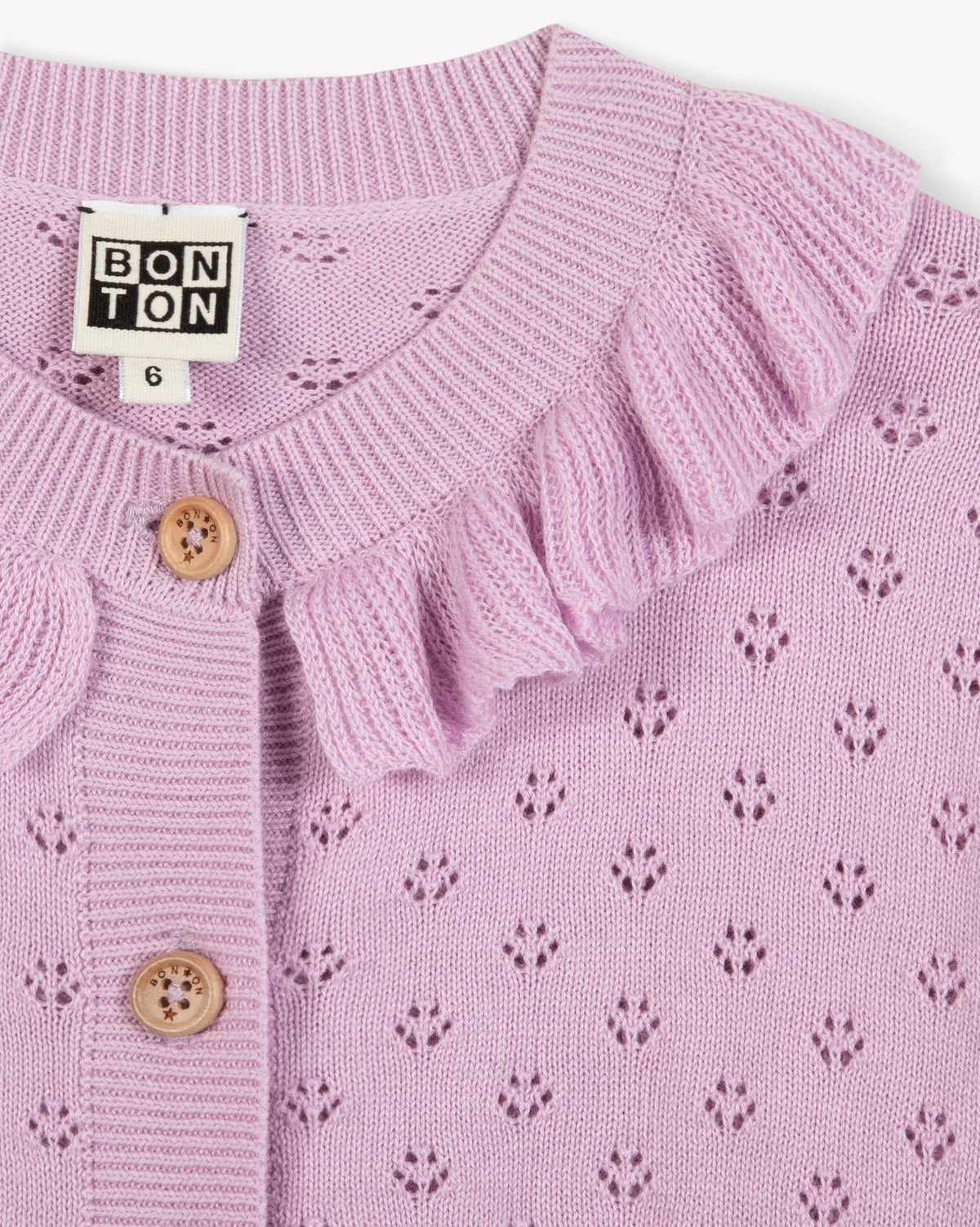 Corole cotton cardigan - Pompadour Lilac