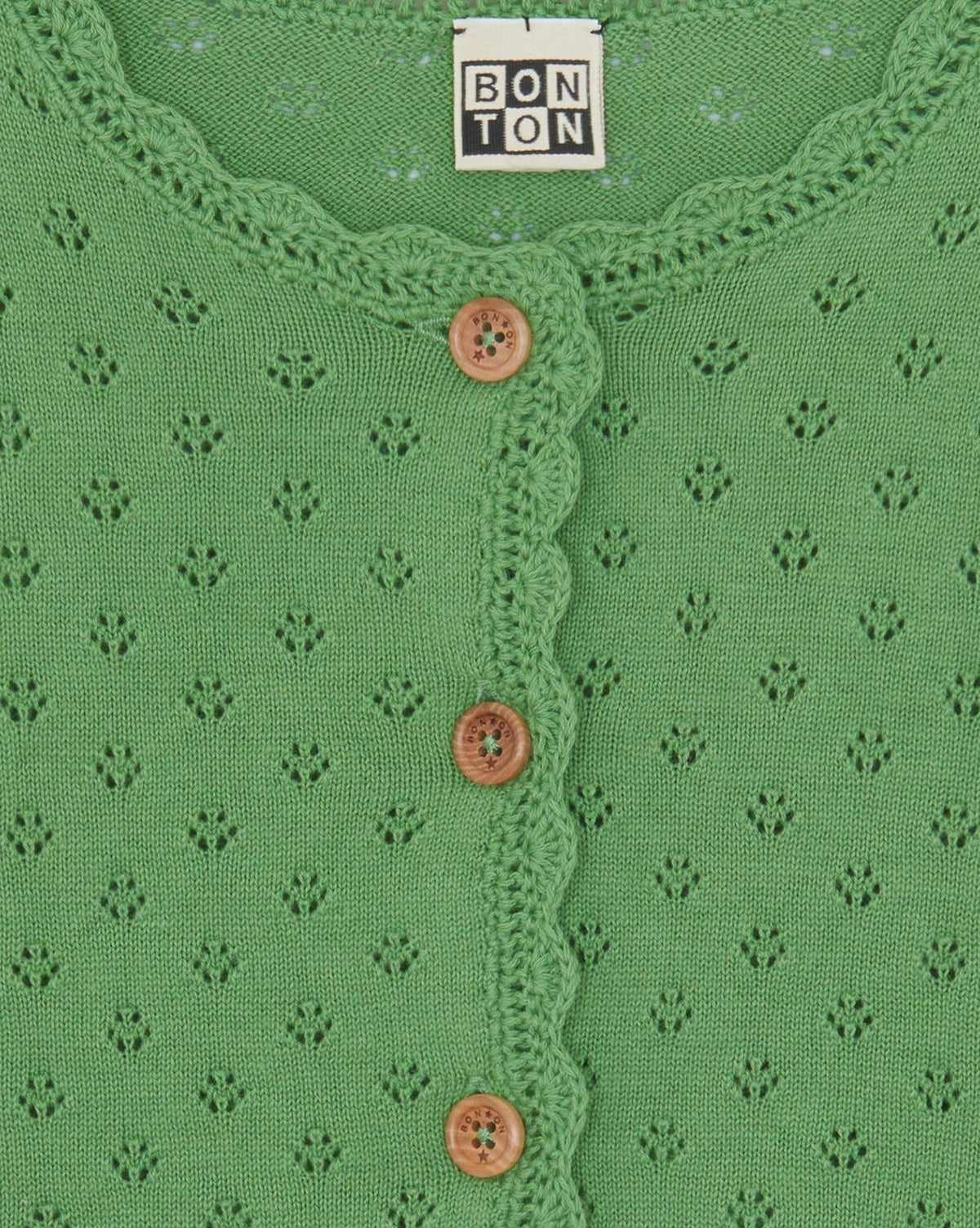 Cardigan Lou en coton - Vert Buisson