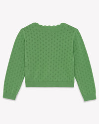 Cardigan Lou en coton - Vert Buisson