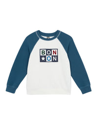 Bleu Curieux // Sweat bonton ga