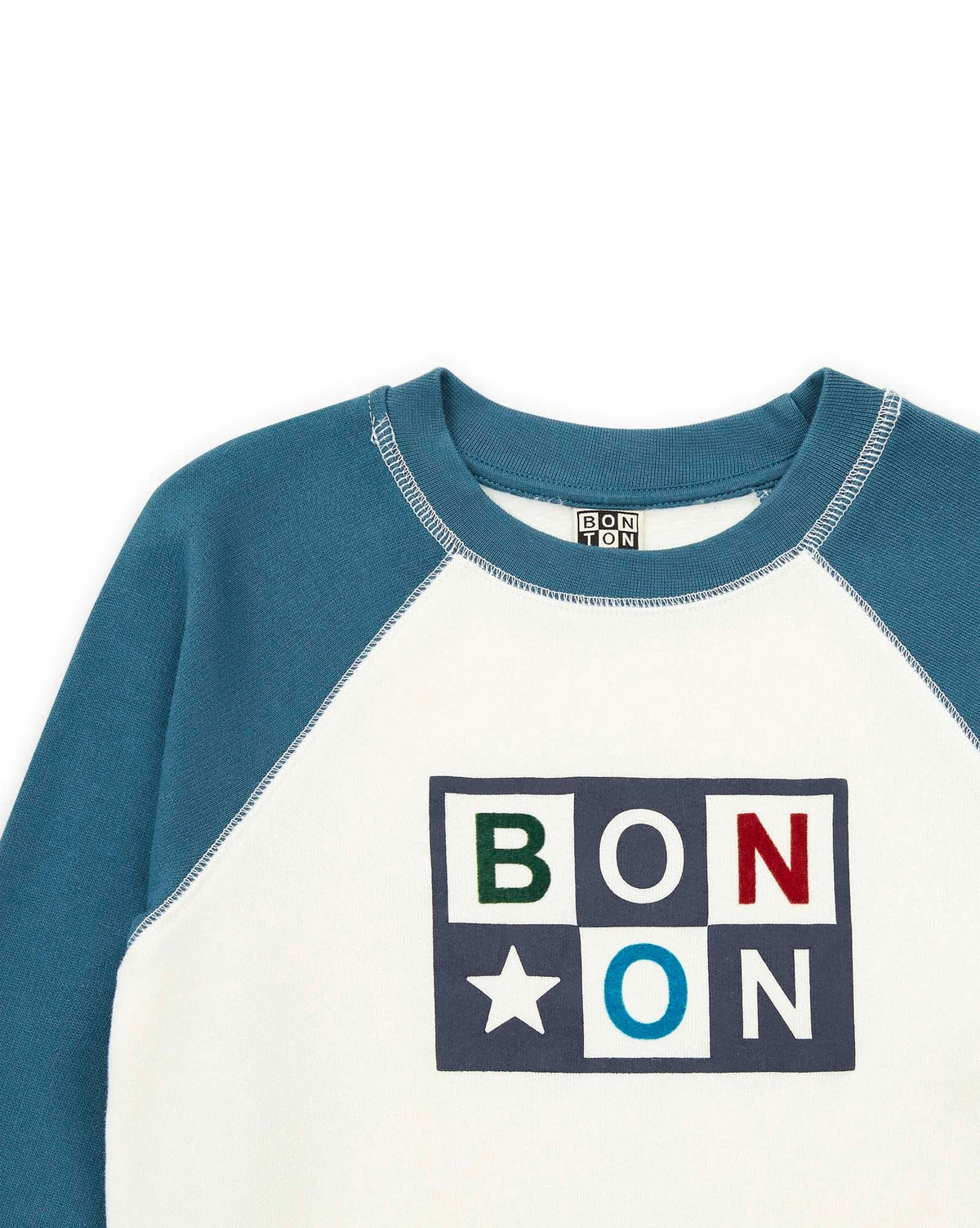 Cotton logo sweatshirt - Curieux Blue