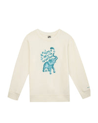 Smile cotton sweatshirt - Bonton Cream
