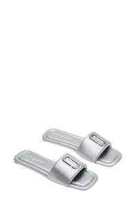 Mules The J Marc irisées en cuir - Silver