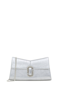 Leather shoulder bag - Silver