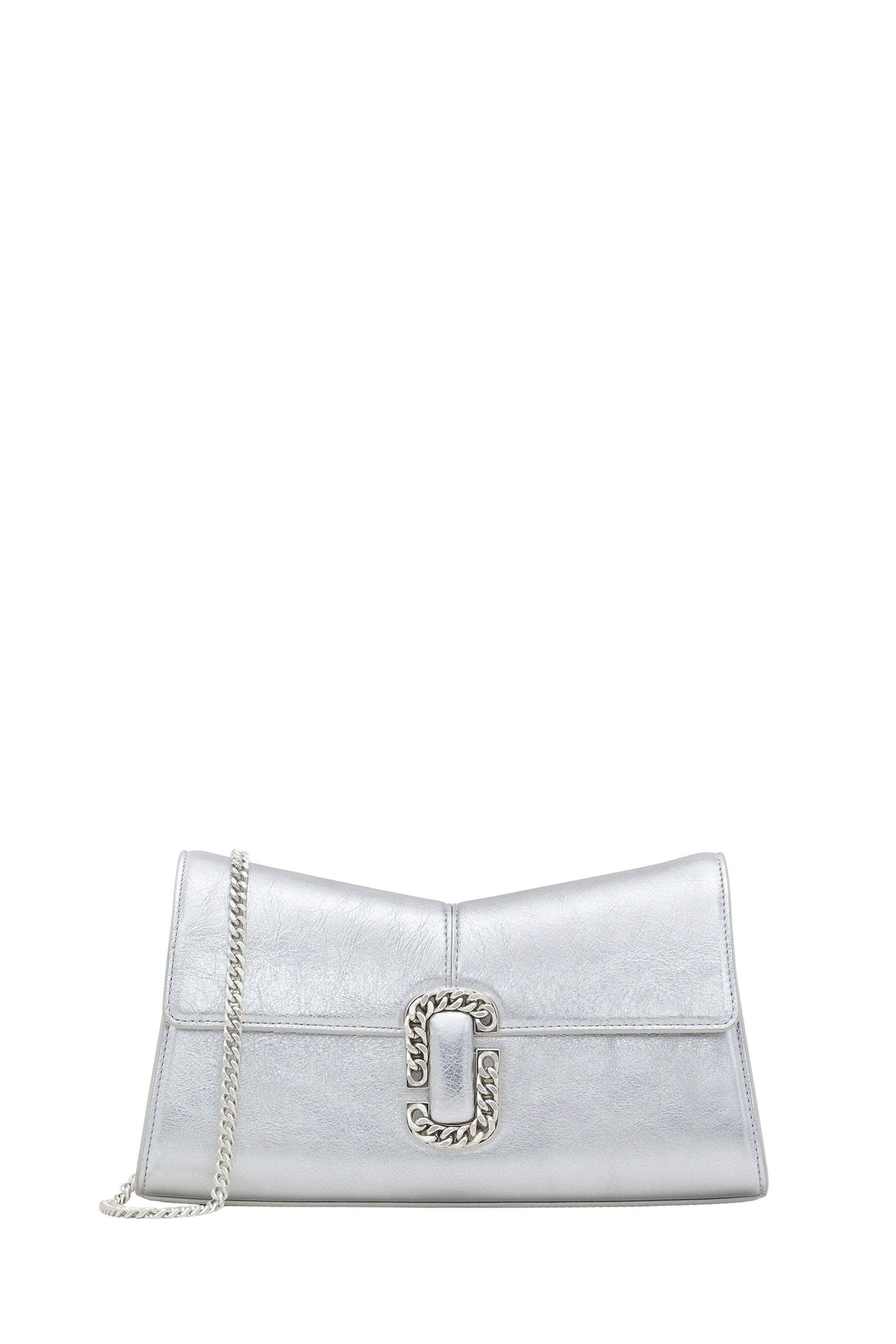 Leather shoulder bag - Silver