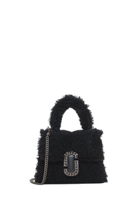 Mini sac à bandoulière St Marc en fausse fourrure - Black