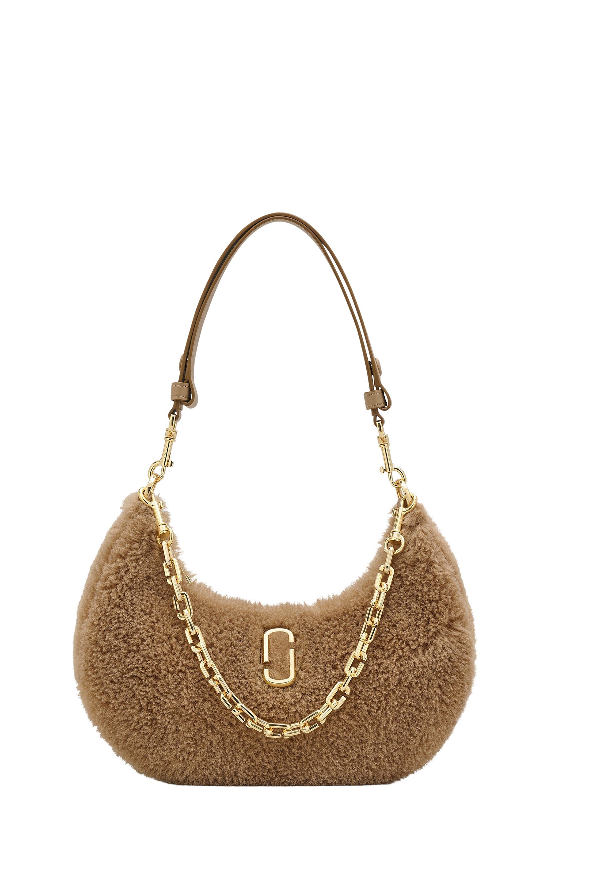 Sac The Curve Bag en fausse fourrure - Camel