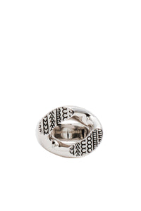 Bague Signet Monogram Marc Jacobs en laiton - Light Antique Silver