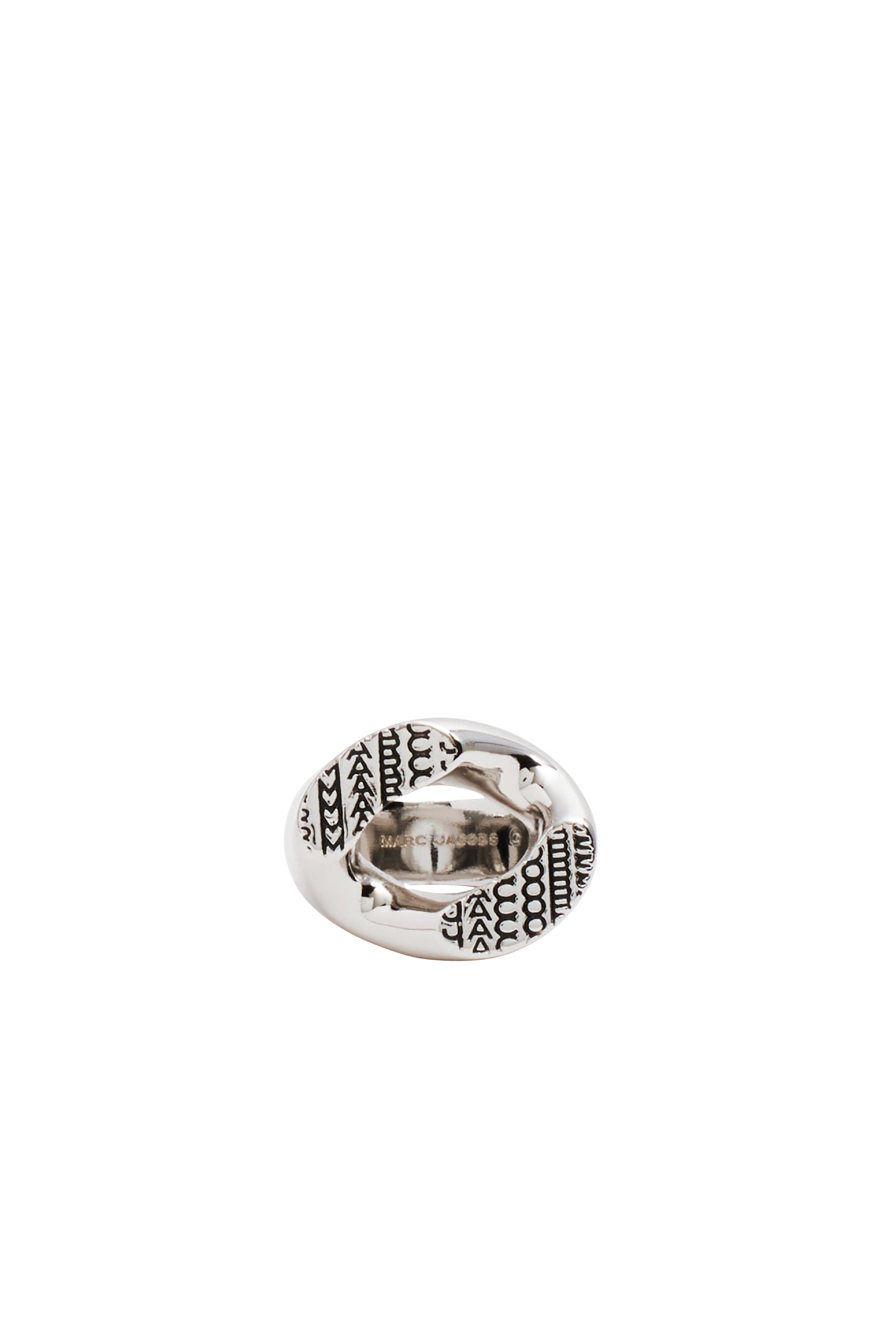 Marc Jacobs Monogram Signet Ring in Brass - Light Antique Silver