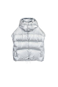 NEW /    Doudoune sans manches à capuche - Silver