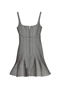 Robe courte à bretelles évasée - Silver Reflective