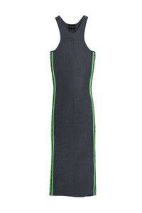 Robe Racer à logo en laine - Gunmetal & Apple