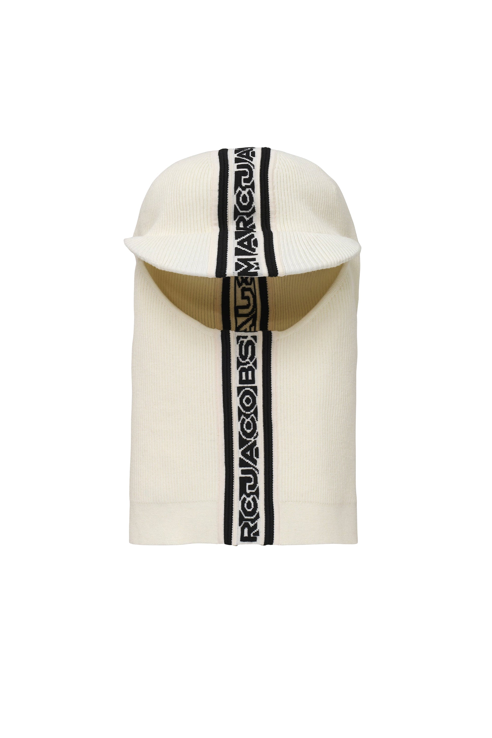 Cagoule avec logo en laine - Ivory & Black