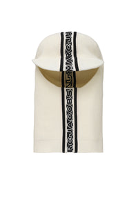 17 / DJV /75€ /16qty-3 /ST 19% /22 TROCA 70,5€   Cagoule avec logo en laine - Ivory & Black