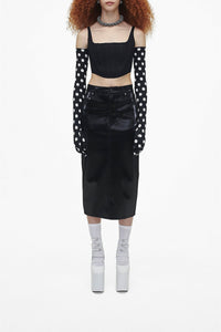 Jupe midi à poches - Black