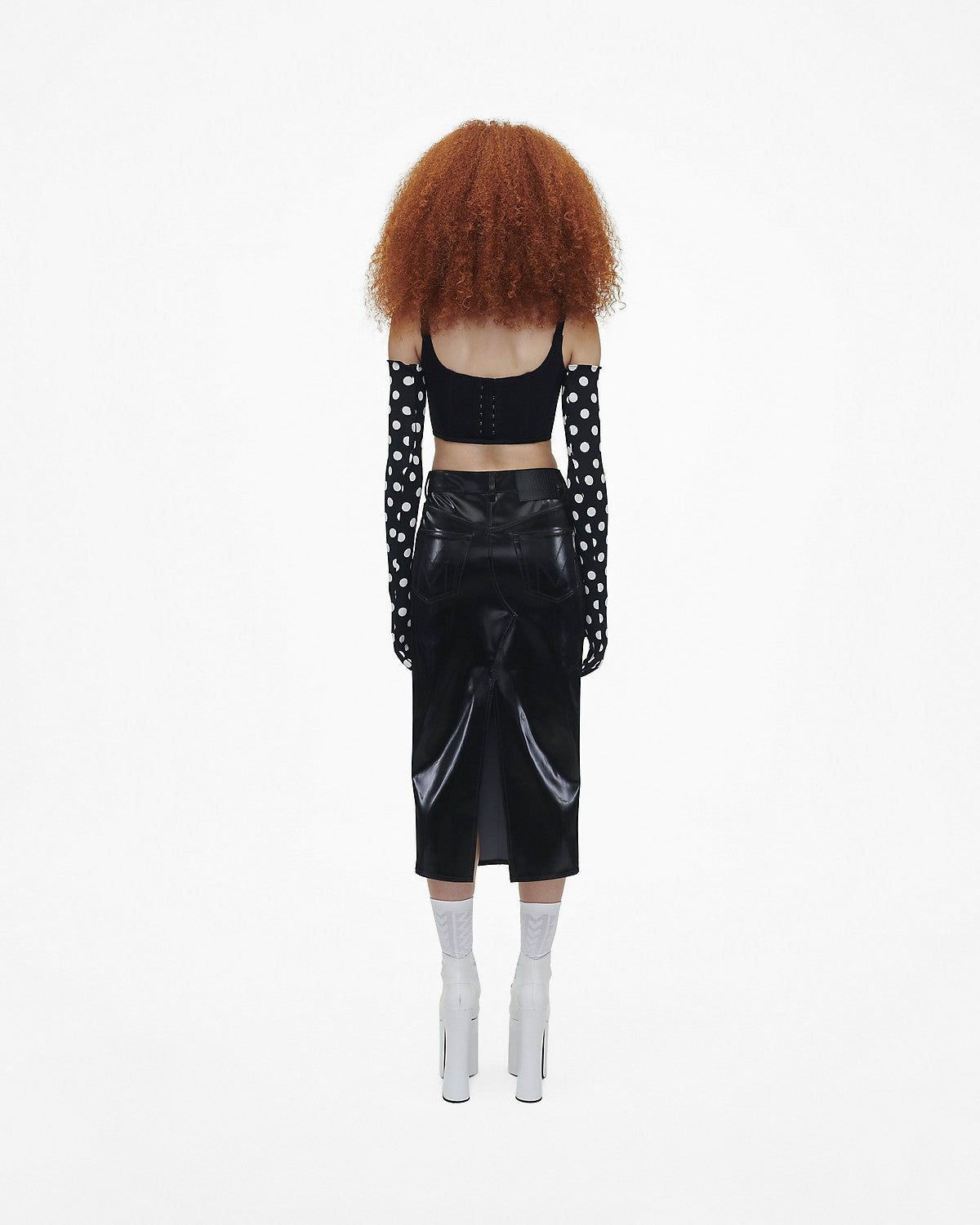 Jupe midi à poches - Black