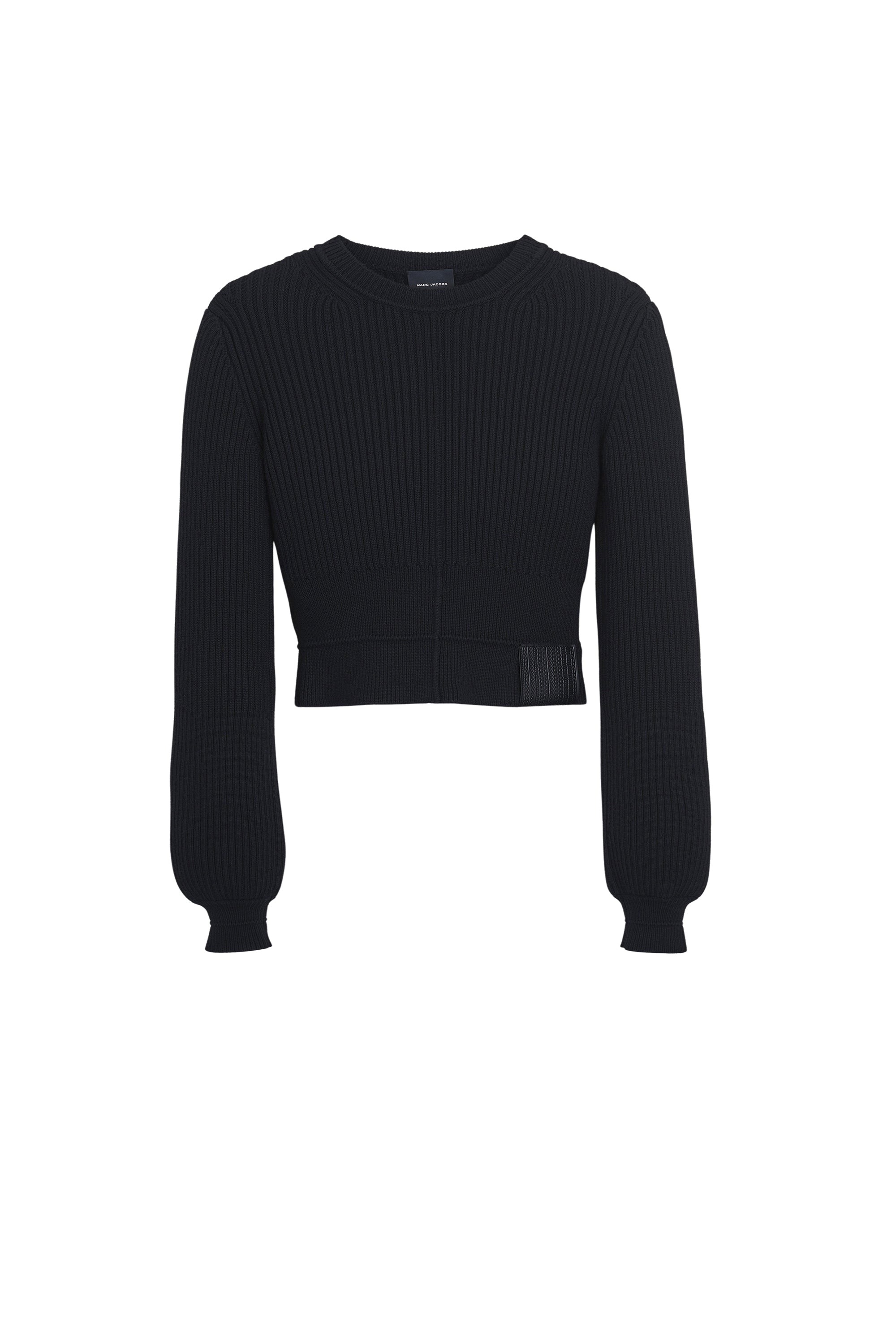 Pull court ras du cou en laine - Black